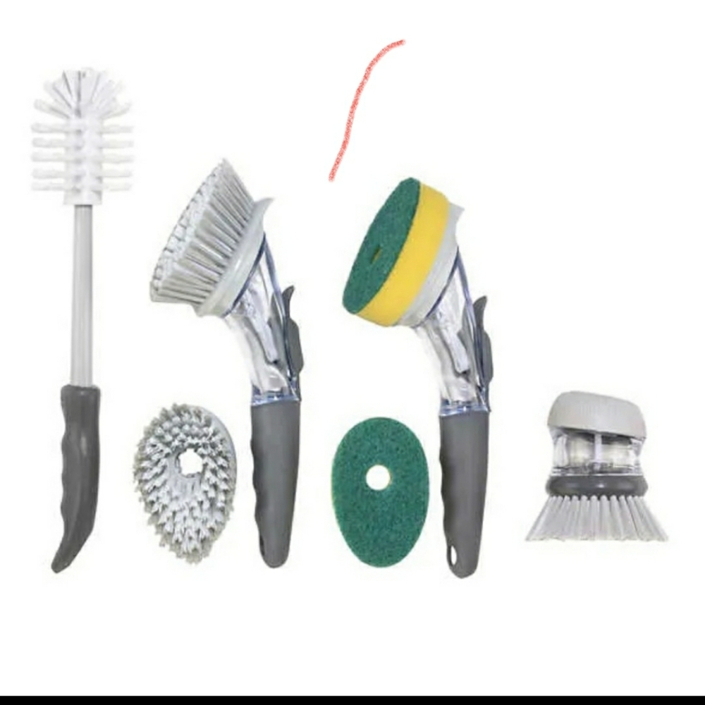 Polder 6 piece kitchen brush set
